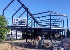 THI CÔNG QUÁN CAFE KHUNG THÉP 200M2 TẠI TIỀN GIANG