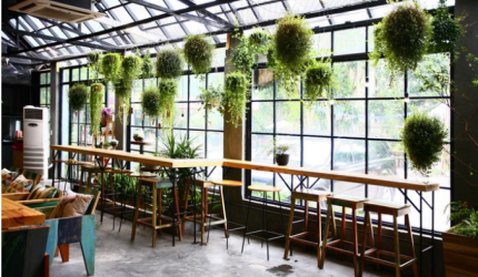 Xu hướng nhà hàng, cafe khung thép sang chảnh hiện đại